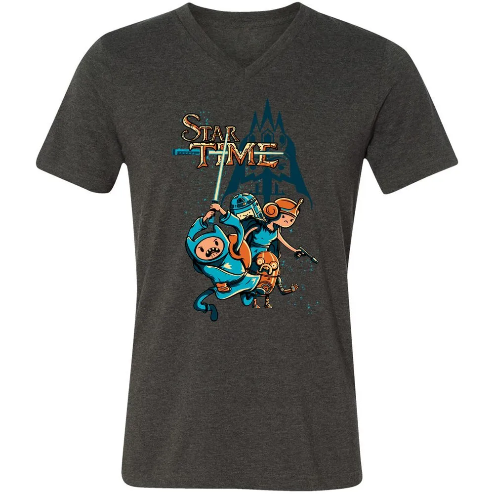Unisex V-Neck T-Shirt - EL2NDQ5K - Dark Grey Heather - 8