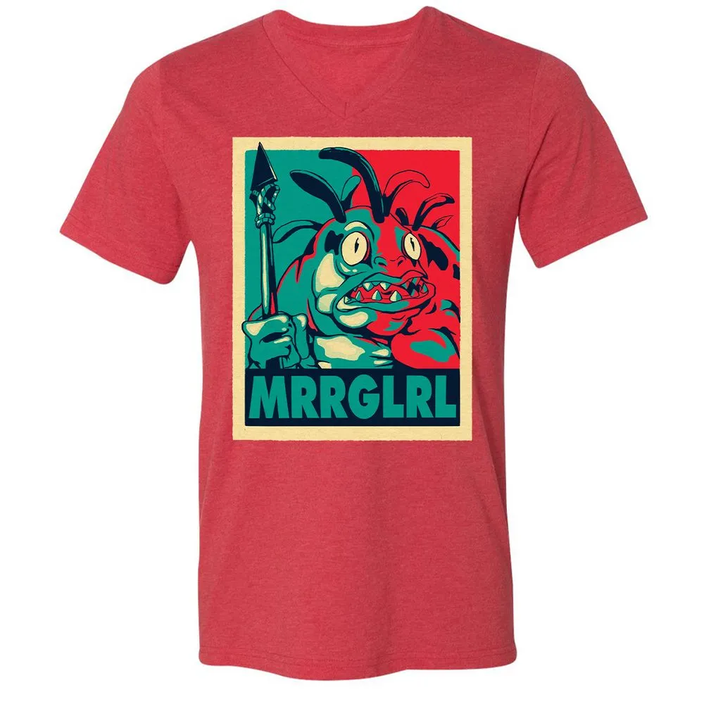 Unisex V-Neck T-Shirt - H11TVNMK - Heather Red - 16