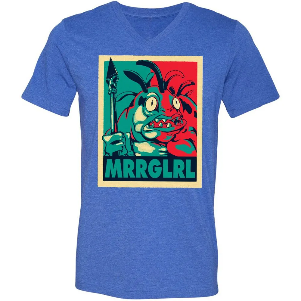 Unisex V-Neck T-Shirt - H11TVNMK - Heather True Royal - 14