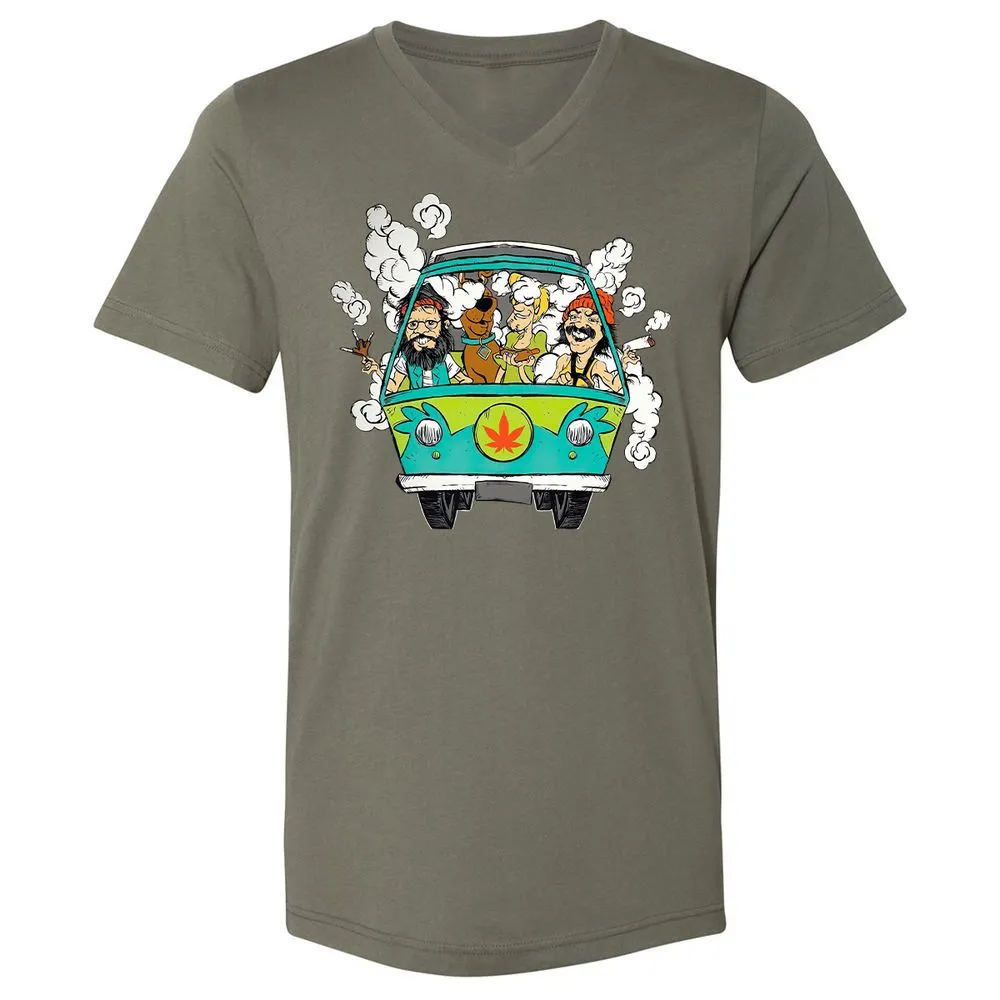 Unisex V-Neck T-Shirt - 417KPKT3 - Military Green - 10