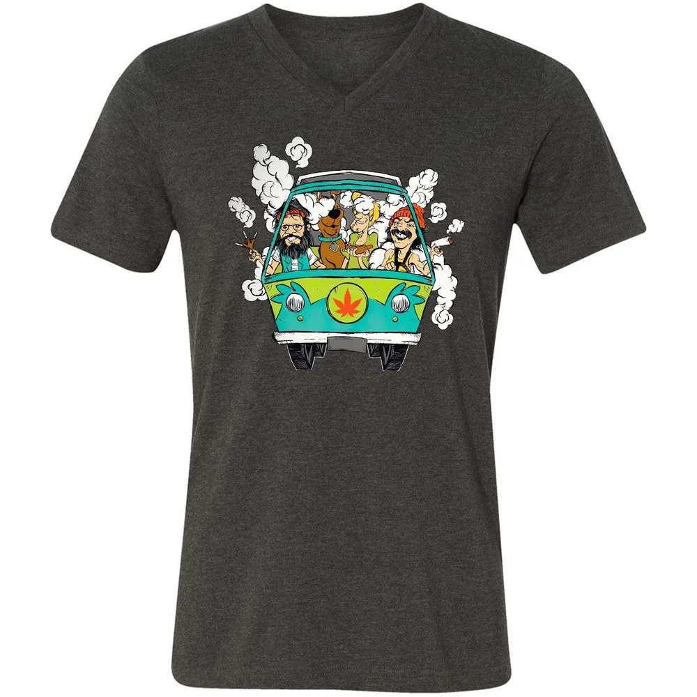 Unisex V-Neck T-Shirt - 417KPKT3 - Dark Grey Heather - 8