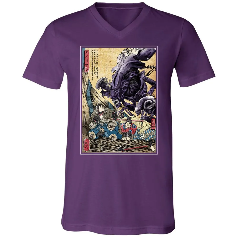 Unisex V-Neck T-Shirt - T66RFLWZ - Team Purple - 9