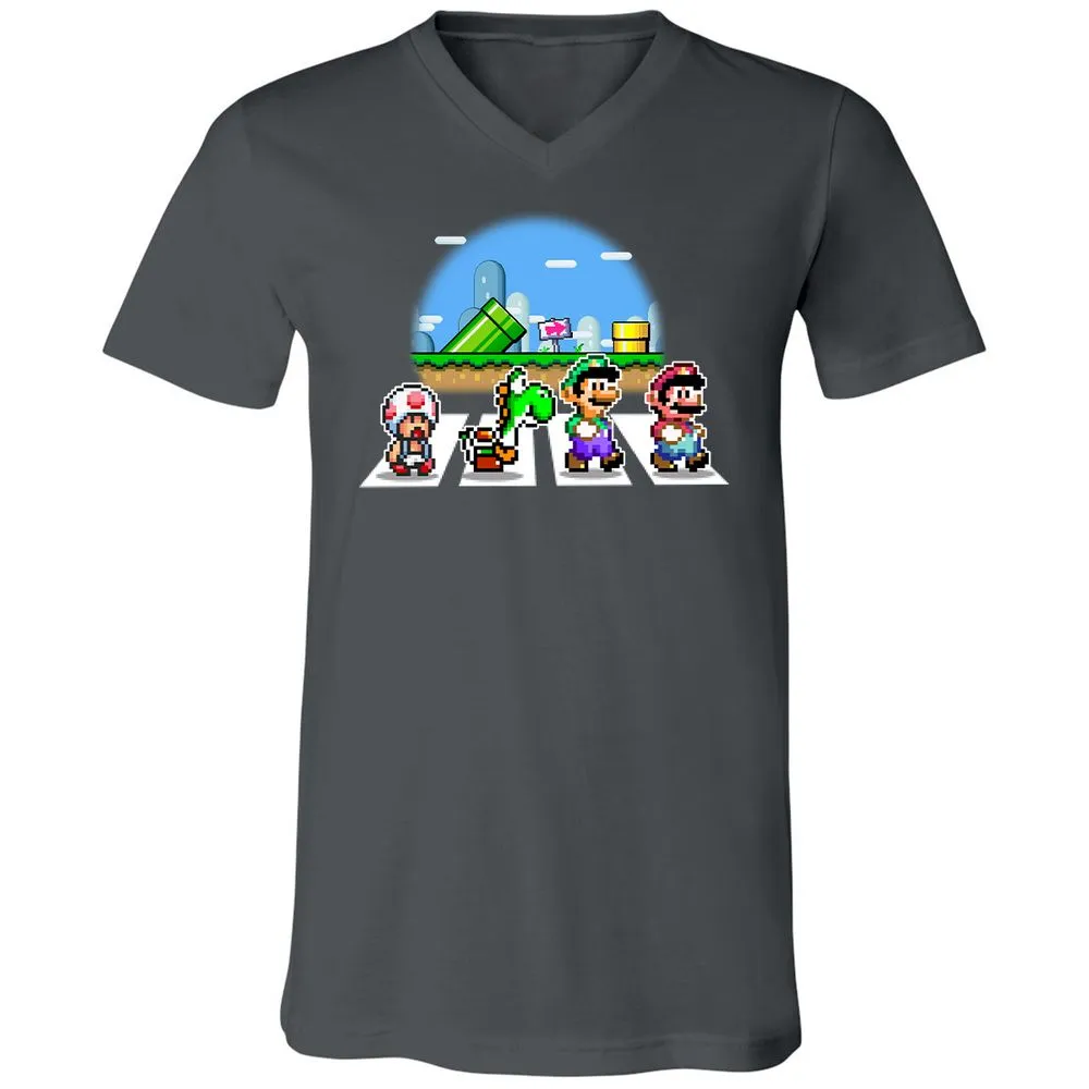 Unisex V-Neck T-Shirt - R4W2CWZ6 - Asphalt - 12