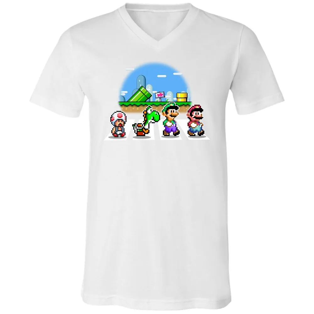 Unisex V-Neck T-Shirt - R4W2CWZ6 - White - 5