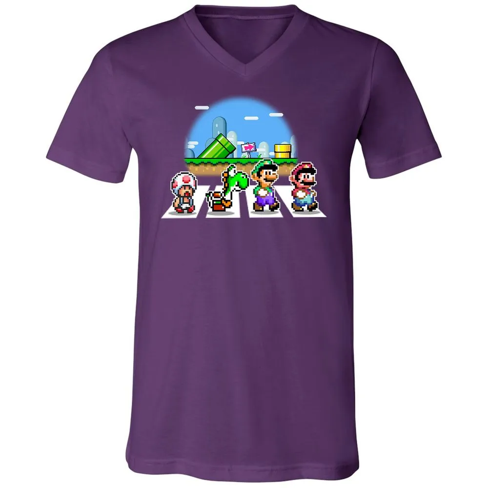 Unisex V-Neck T-Shirt - R4W2CWZ6 - Team Purple - 9