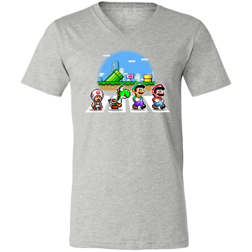 Unisex V-Neck T-Shirt - R4W2CWZ6 - Athletic Heather - 7