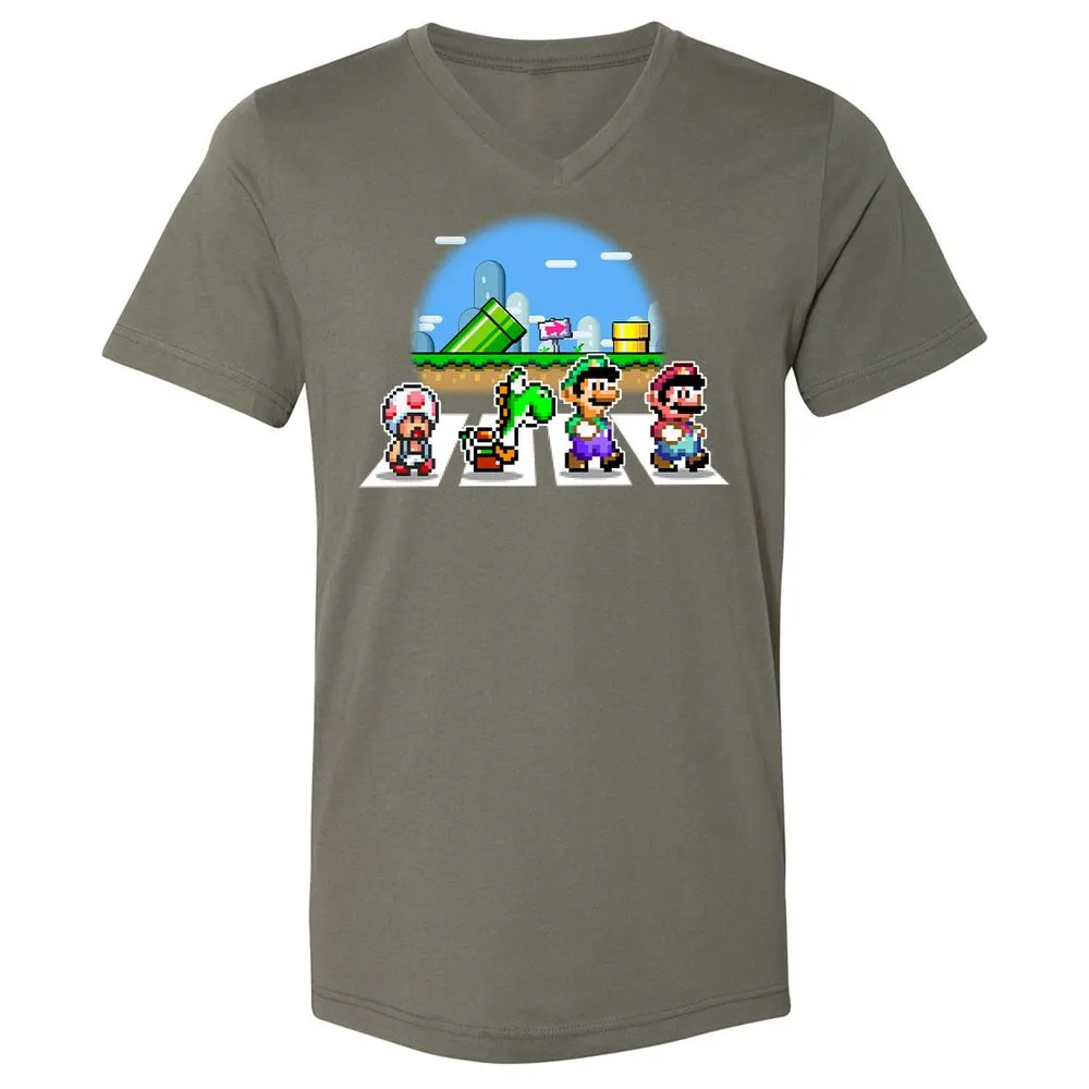 Unisex V-Neck T-Shirt - R4W2CWZ6 - Military Green - 10
