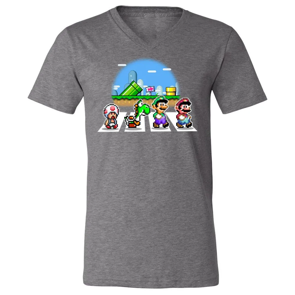 Unisex V-Neck T-Shirt - R4W2CWZ6 - Deep Heather - 13