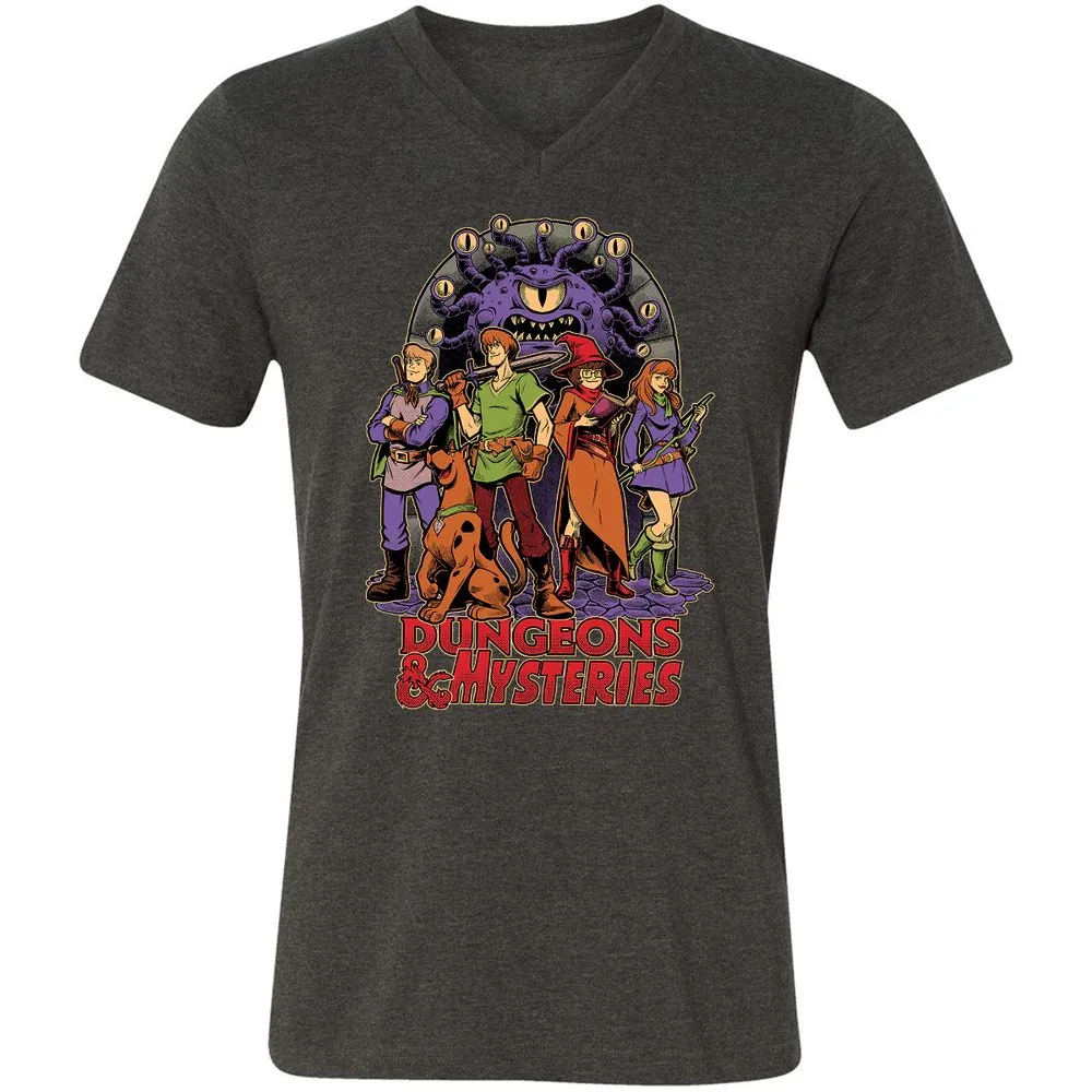 Unisex V-Neck T-Shirt - 8NA6RN17 - Dark Grey Heather - 8