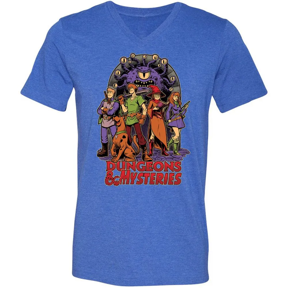 Unisex V-Neck T-Shirt - 8NA6RN17 - Heather True Royal - 14