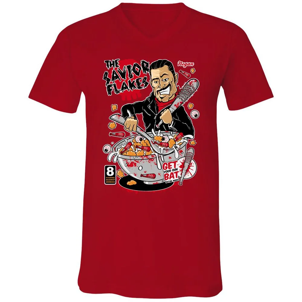 Unisex V-Neck T-Shirt - QTFZ2FYS - Red - 3