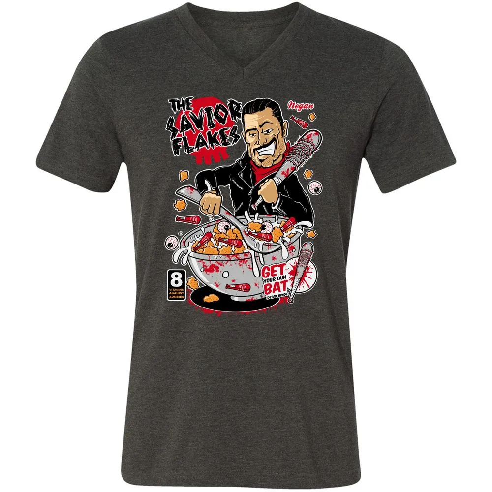 Unisex V-Neck T-Shirt - QTFZ2FYS - Dark Grey Heather - 8