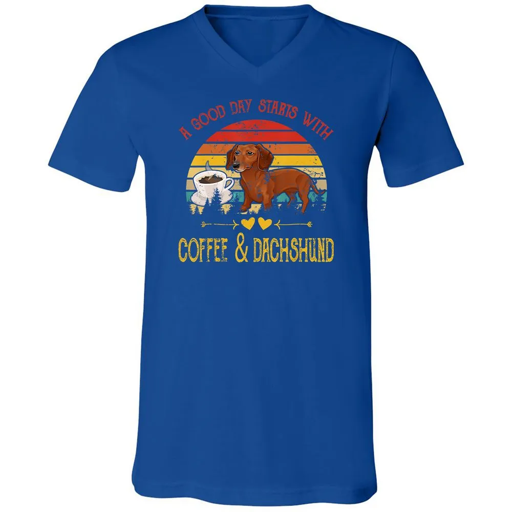 Unisex V-Neck T-Shirt - Y6U5B1AL - True Royal - 4