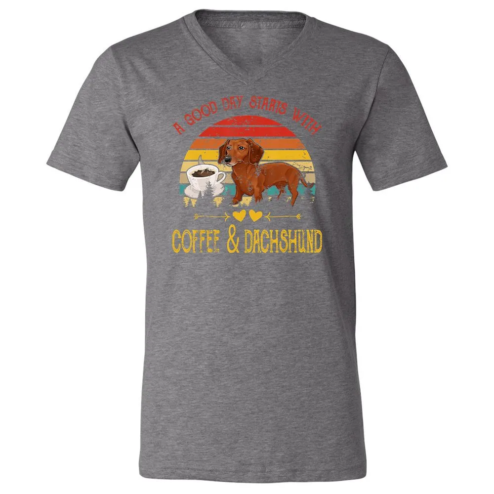 Unisex V-Neck T-Shirt - Y6U5B1AL - Deep Heather - 13