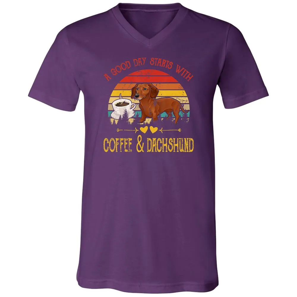Unisex V-Neck T-Shirt - Y6U5B1AL - Team Purple - 9