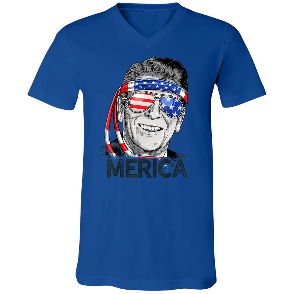 Unisex V-Neck T-Shirt - L1X8JY6Y - True Royal - 4