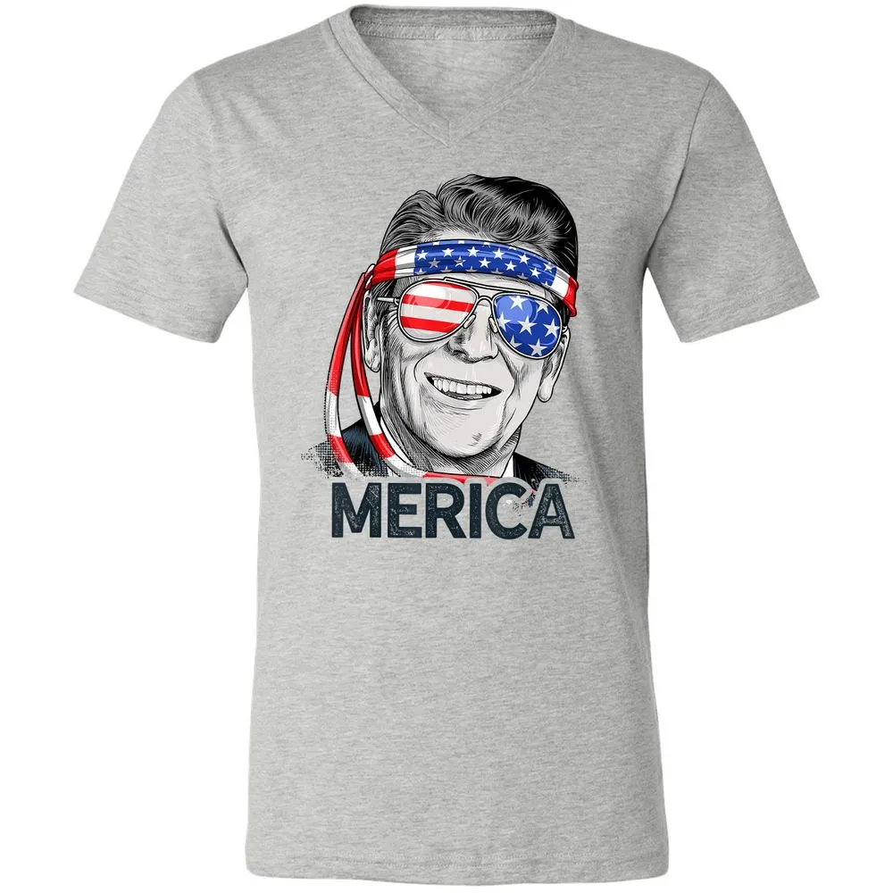 Unisex V-Neck T-Shirt - L1X8JY6Y - Athletic Heather - 7