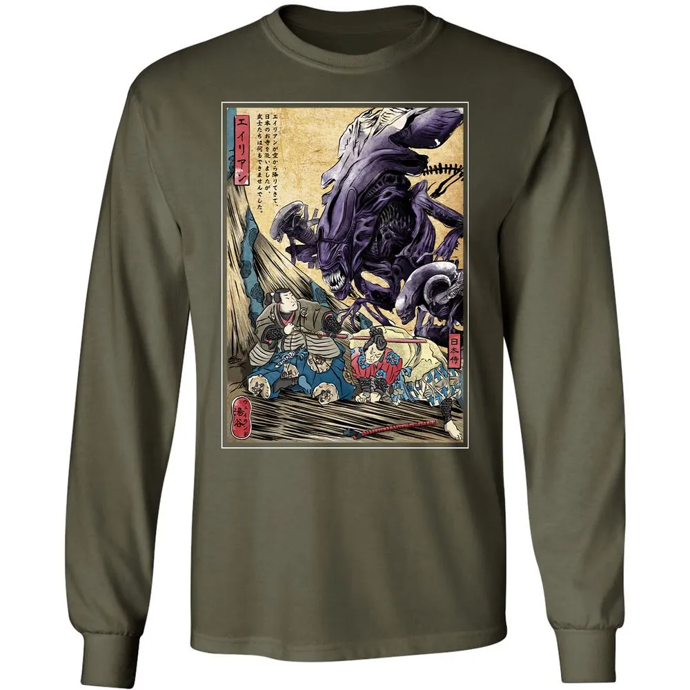 Long Sleeve T-Shirt - XKRFGHRR - Military Green - 16