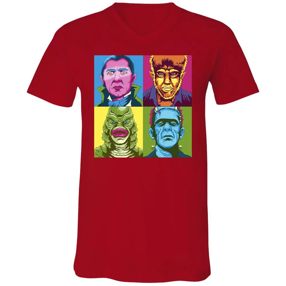 Unisex V-Neck T-Shirt - ZRGXUVQ5 - Red - 3