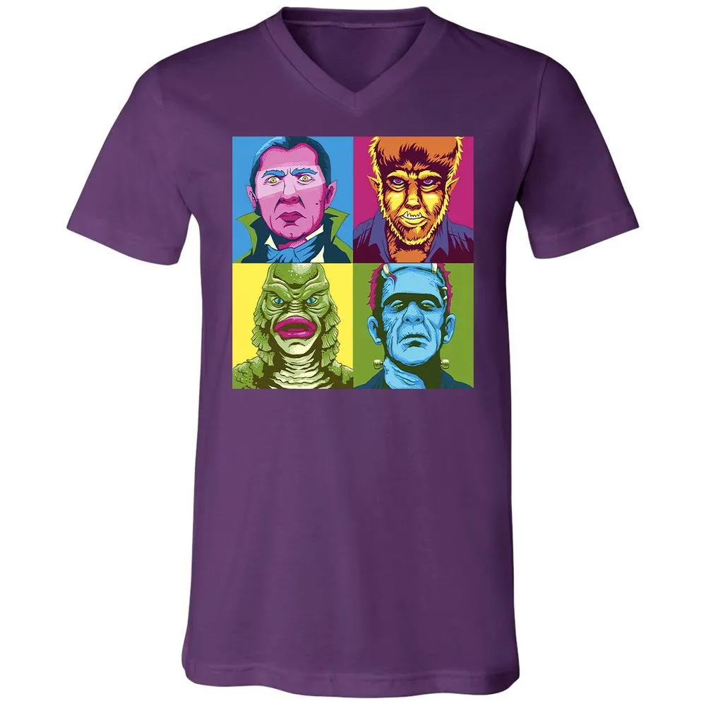 Unisex V-Neck T-Shirt - ZRGXUVQ5 - Team Purple - 9