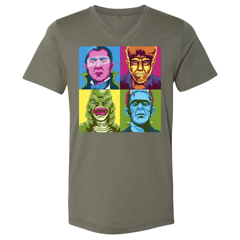Unisex V-Neck T-Shirt - ZRGXUVQ5 - Military Green - 10