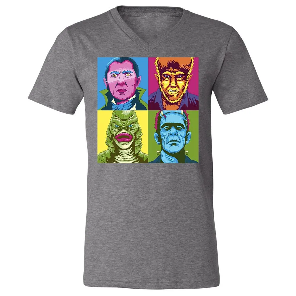 Unisex V-Neck T-Shirt - ZRGXUVQ5 - Deep Heather - 13