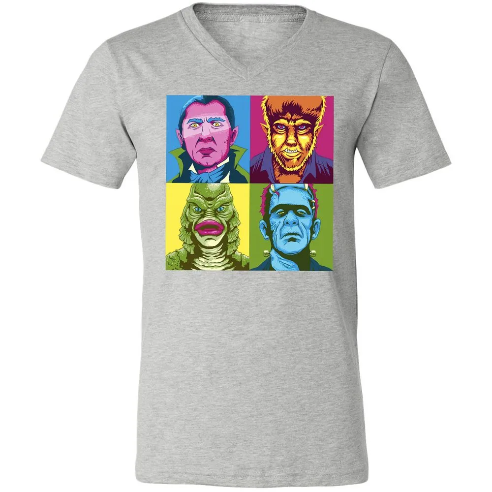 Unisex V-Neck T-Shirt - ZRGXUVQ5 - Athletic Heather - 7