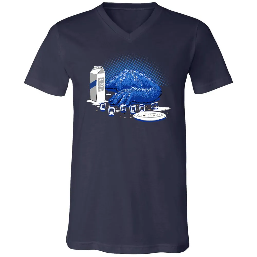 Unisex V-Neck T-Shirt - LJFVAHP8 - Navy - 2