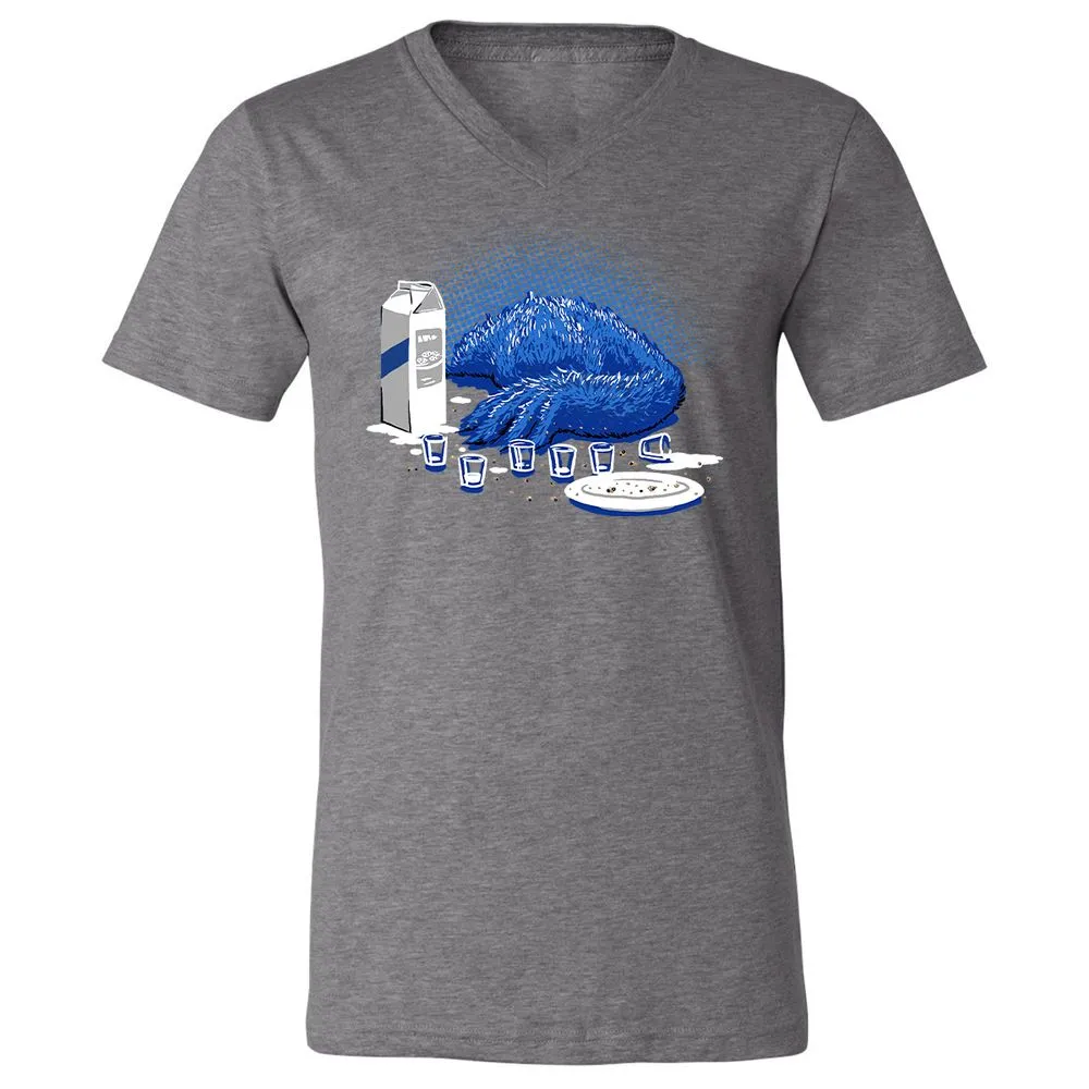Unisex V-Neck T-Shirt - LJFVAHP8 - Deep Heather - 13