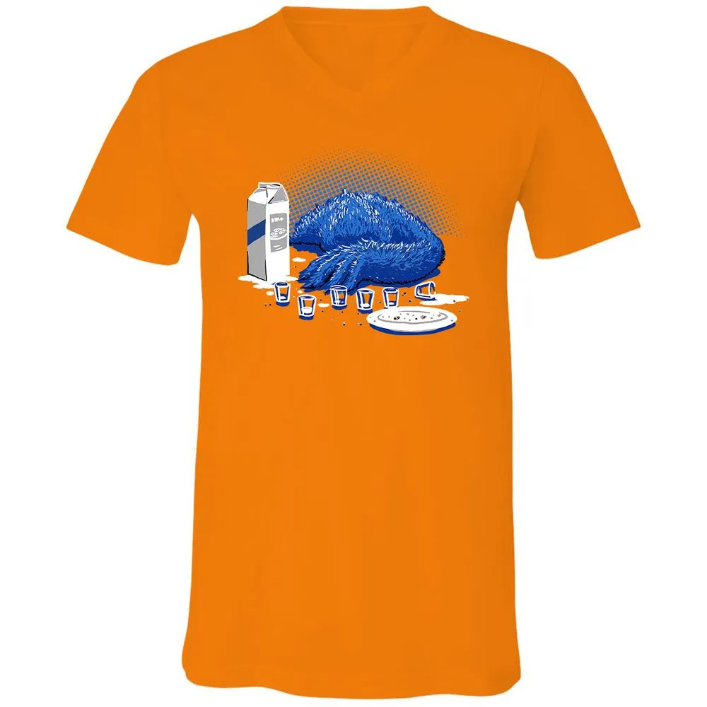 Unisex V-Neck T-Shirt - LJFVAHP8 - Orange - 11