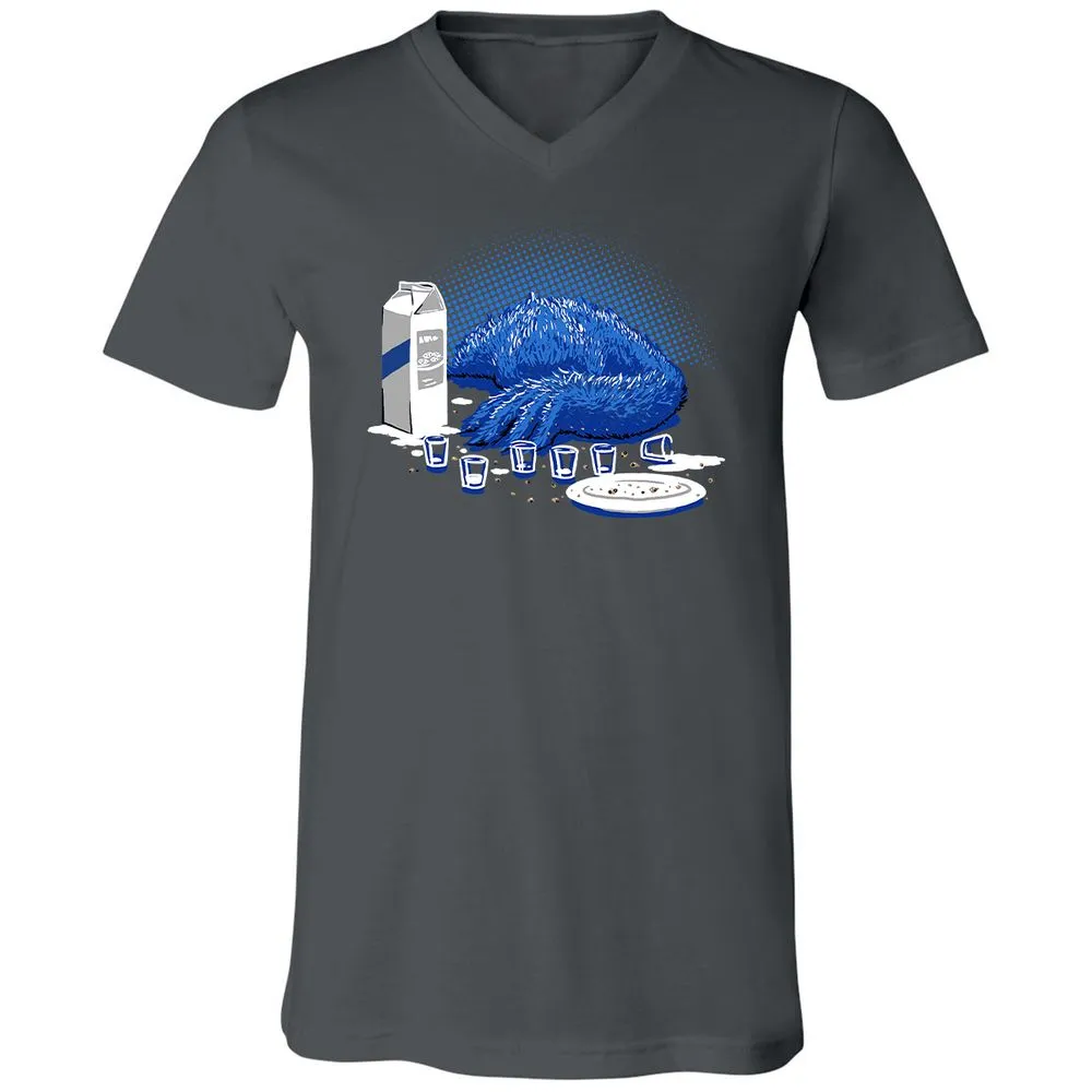 Unisex V-Neck T-Shirt - LJFVAHP8 - Asphalt - 12