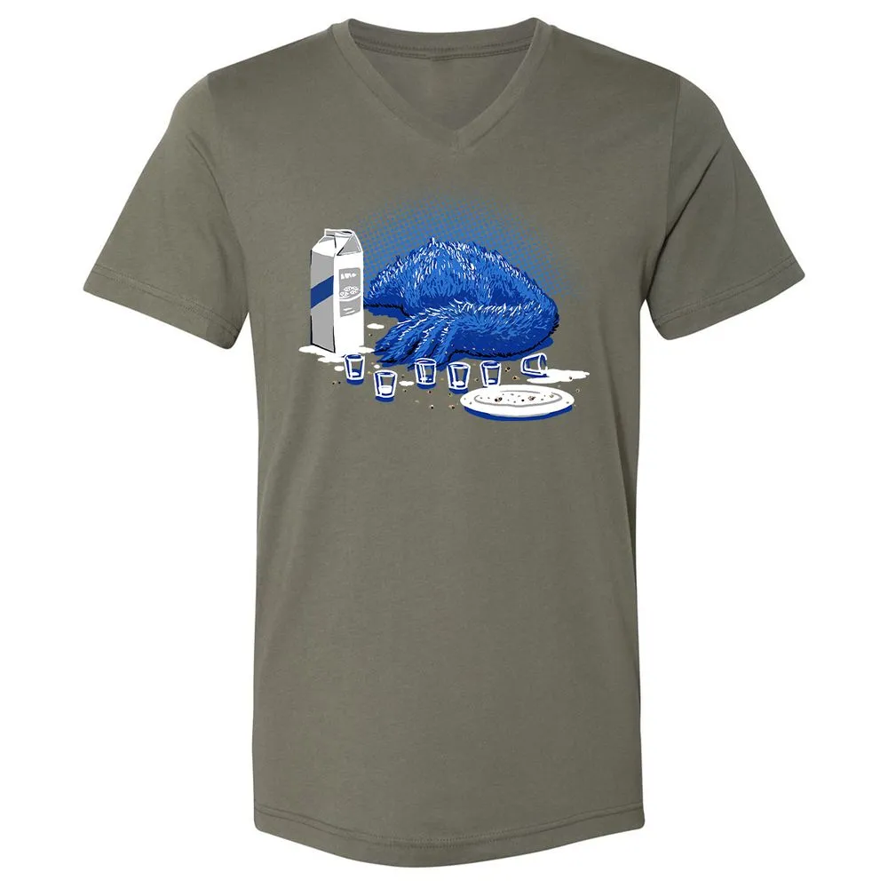 Unisex V-Neck T-Shirt - LJFVAHP8 - Military Green - 10