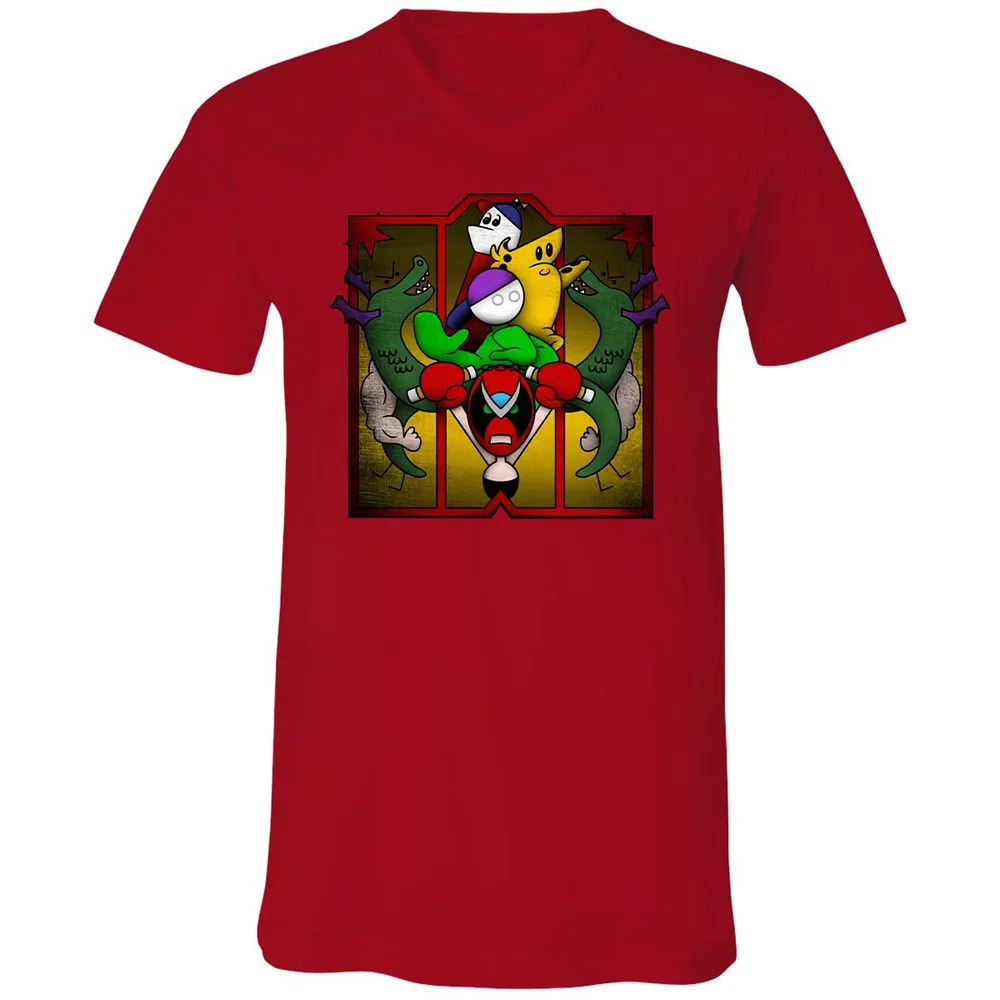 Unisex V-Neck T-Shirt - BMNHNG8F - Red - 3
