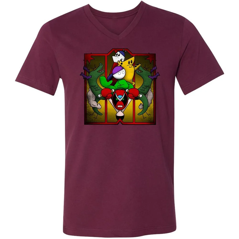 Unisex V-Neck T-Shirt - BMNHNG8F - Maroon - 6