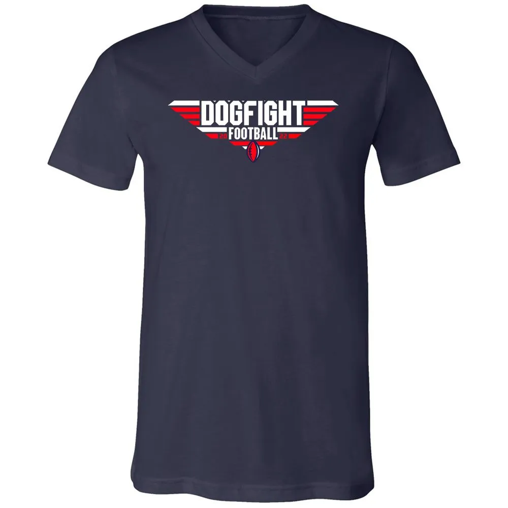 Unisex V-Neck T-Shirt - 6KJ4UUPV - Navy - 2