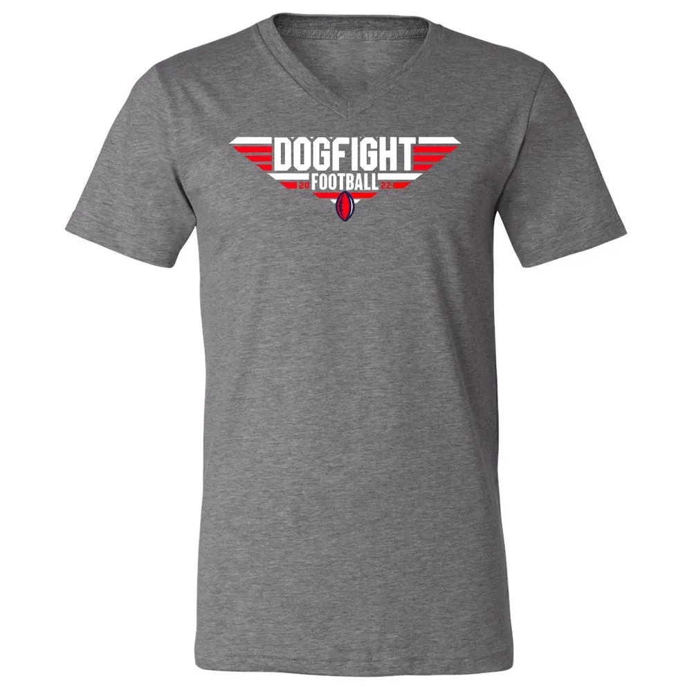 Unisex V-Neck T-Shirt - 6KJ4UUPV - Deep Heather - 13