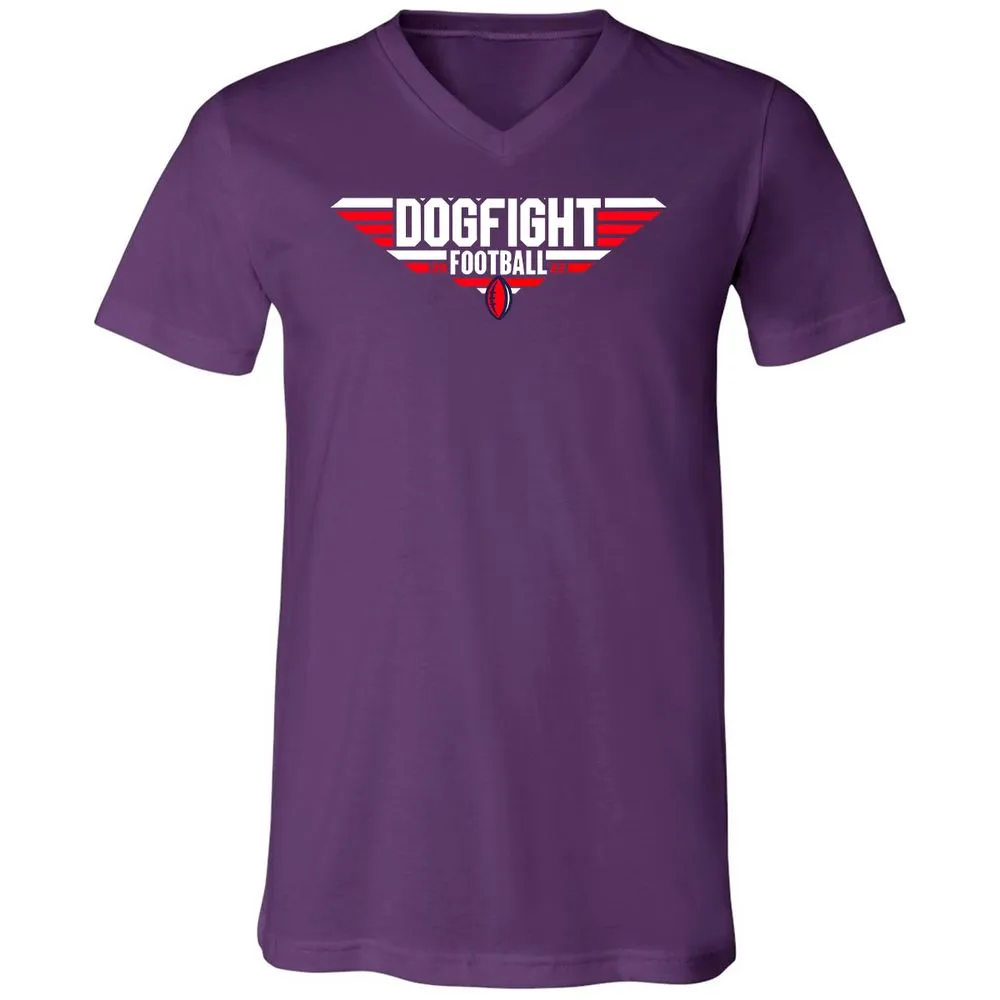 Unisex V-Neck T-Shirt - 6KJ4UUPV - Team Purple - 9