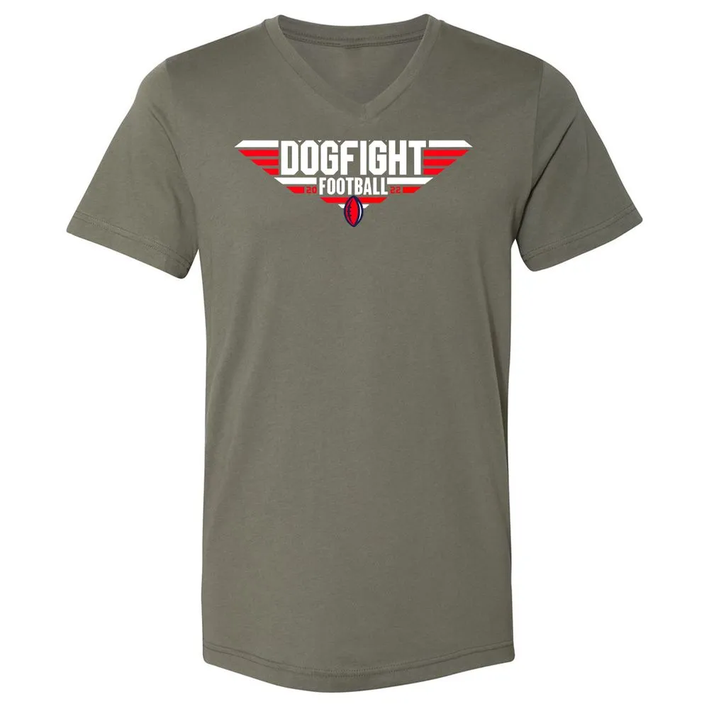 Unisex V-Neck T-Shirt - 6KJ4UUPV - Military Green - 10