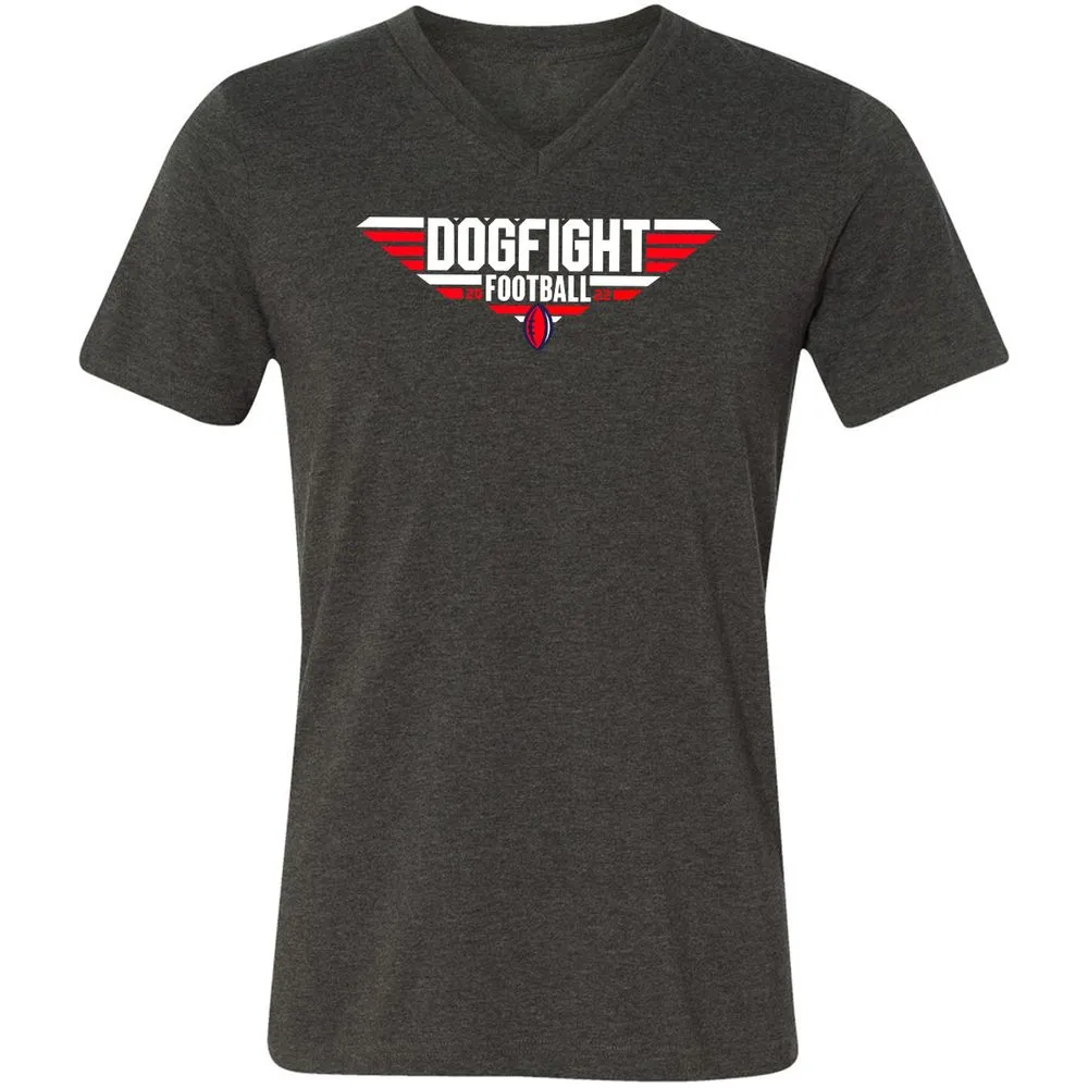 Unisex V-Neck T-Shirt - 6KJ4UUPV - Dark Grey Heather - 8