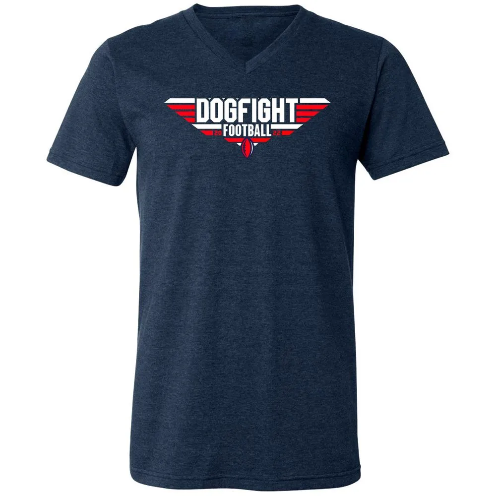 Unisex V-Neck T-Shirt - 6KJ4UUPV - Heather Navy - 15