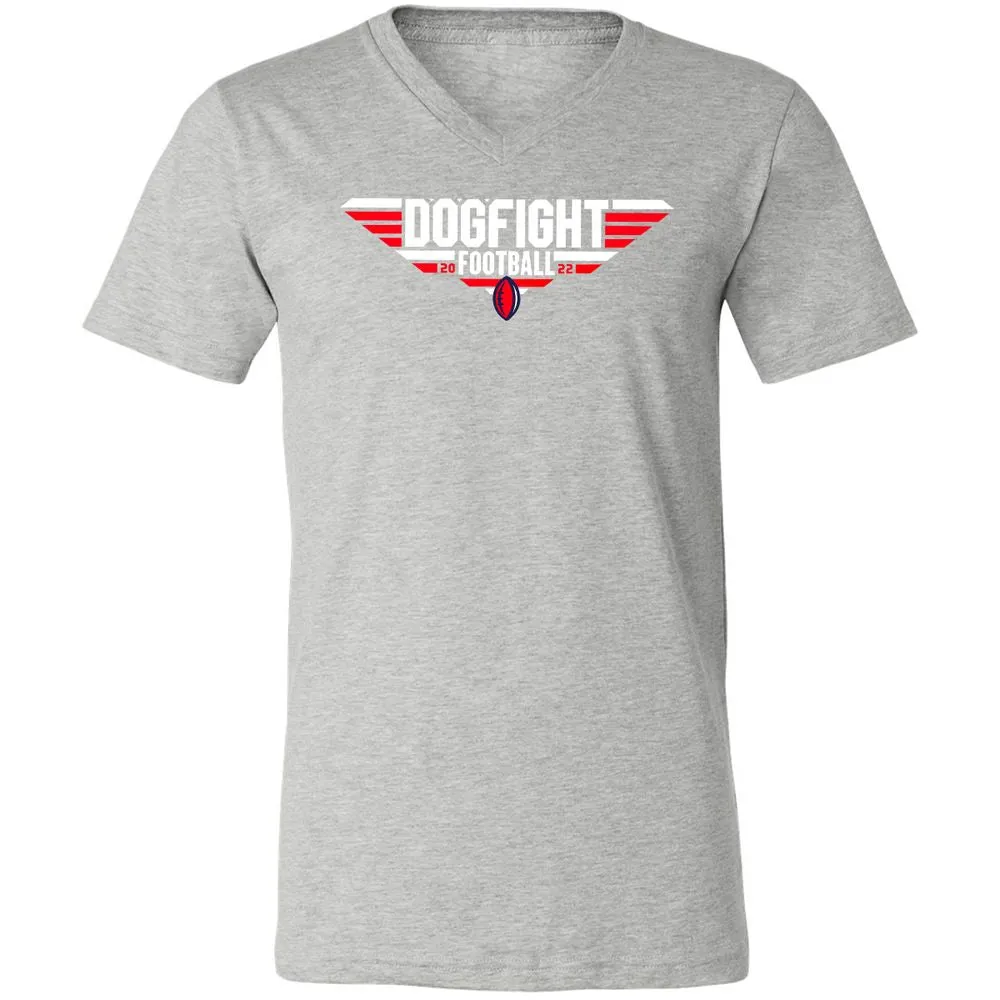 Unisex V-Neck T-Shirt - 6KJ4UUPV - Athletic Heather - 7