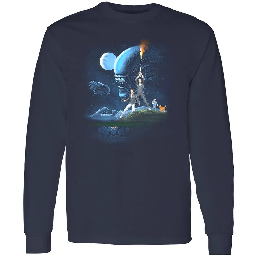 Long Sleeve T-Shirt - KU5NLDZS - Navy - 2