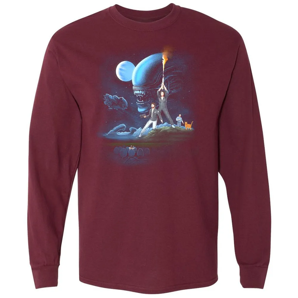 Long Sleeve T-Shirt - KU5NLDZS - Maroon - 11