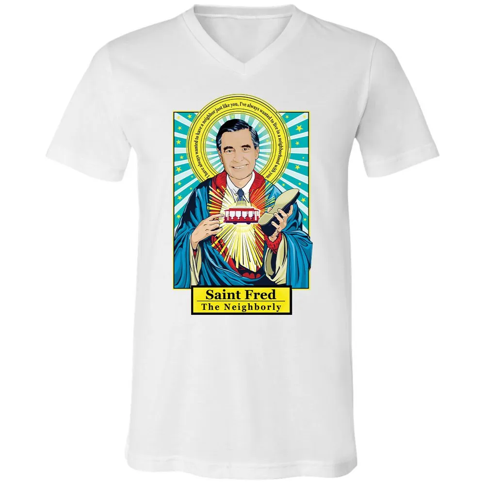 Unisex V-Neck T-Shirt - LCTVDF6Y - White - 5