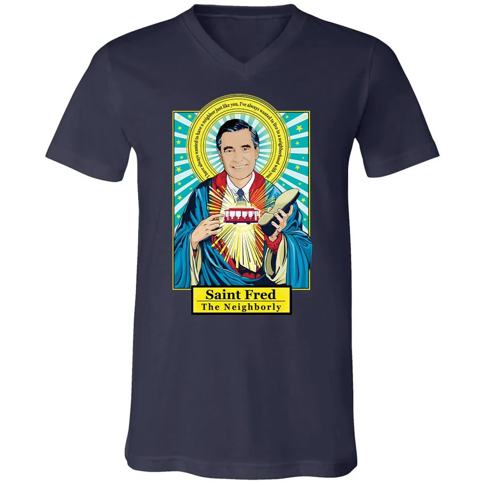 Unisex V-Neck T-Shirt - LCTVDF6Y - Navy - 2