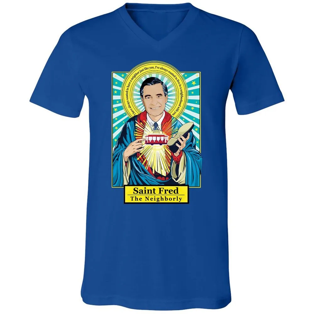 Unisex V-Neck T-Shirt - LCTVDF6Y - True Royal - 4