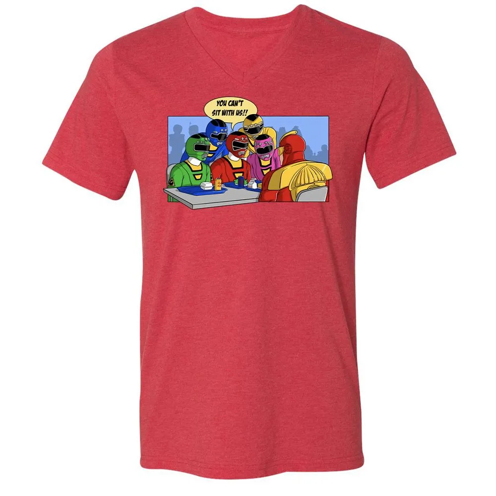 Unisex V-Neck T-Shirt - TTANFXXX - Heather Red - 16