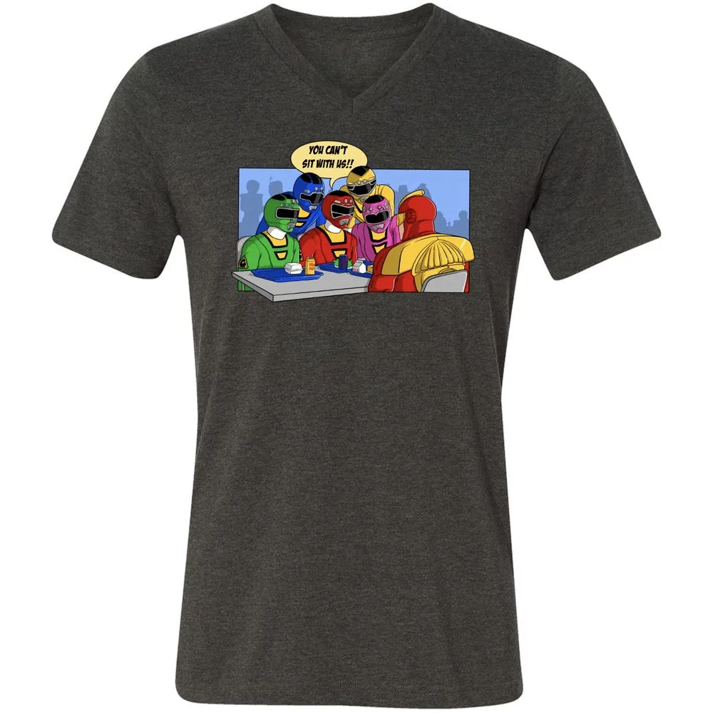 Unisex V-Neck T-Shirt - TTANFXXX - Dark Grey Heather - 8