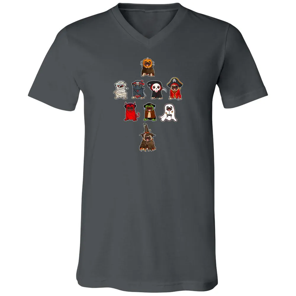 Unisex V-Neck T-Shirt - DHMY9NTN - Asphalt - 12