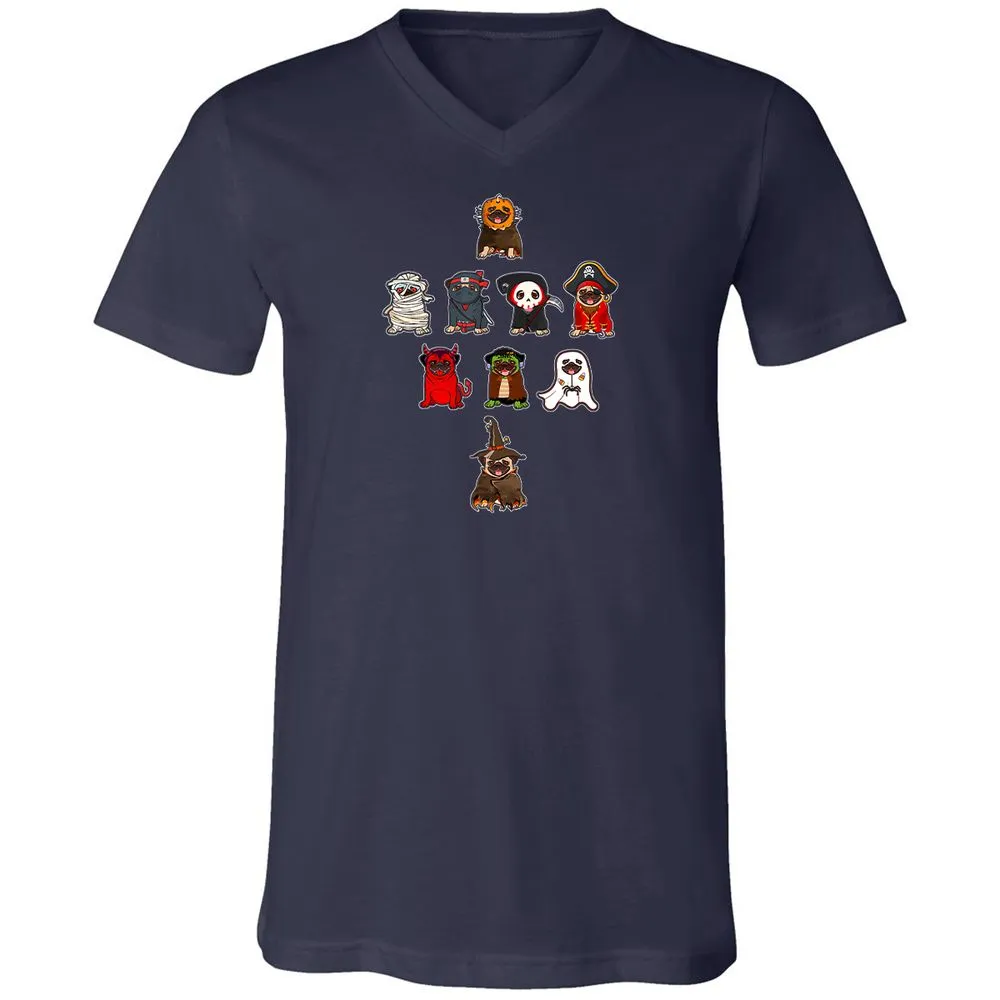 Unisex V-Neck T-Shirt - DHMY9NTN - Navy - 2
